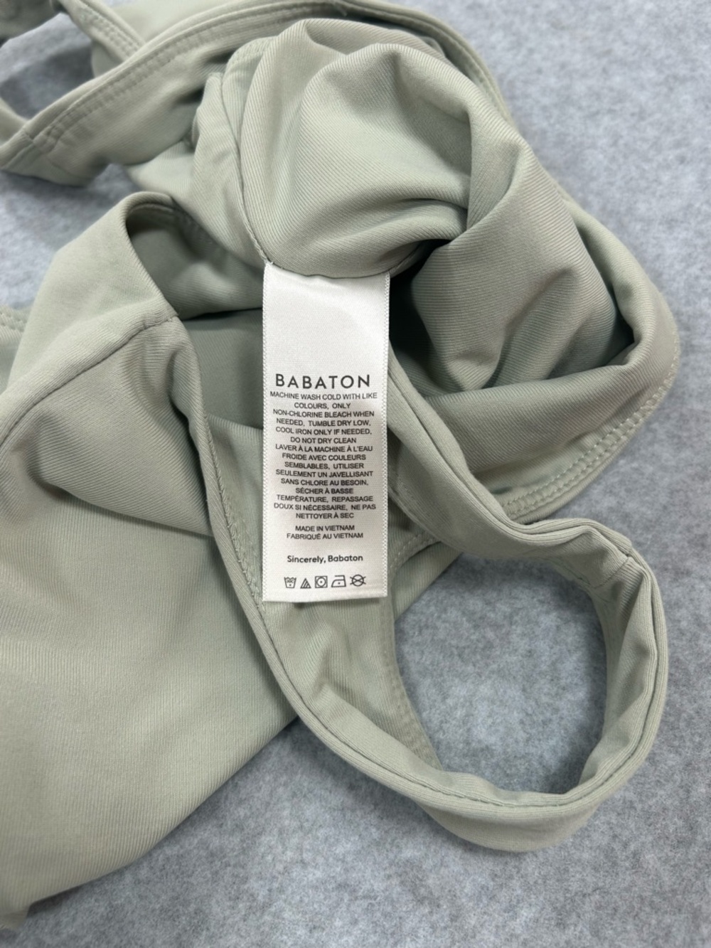 Babaton Square Neck Bodysuit in Sage Green - Picture 5 of 7